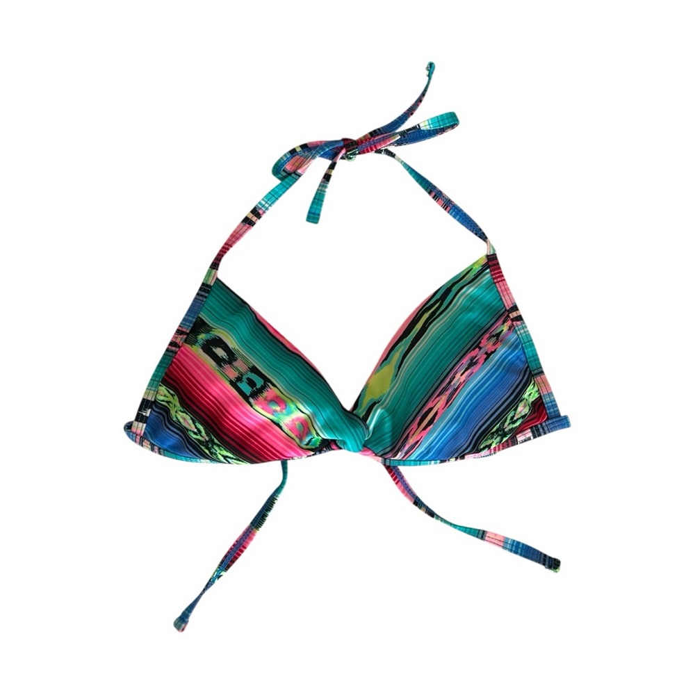 Xhilaration Blue and Pink Bikini Top